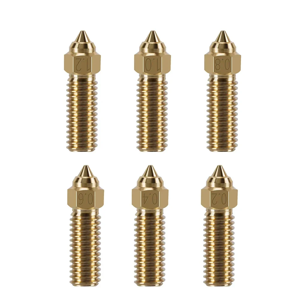 Per Creality, per 3, per K1, per K1 Max Ugello 0,4/0,6/0,8 mm Ugelli in ottone Ugello Ugelli per stampante in rame placcato in ottone