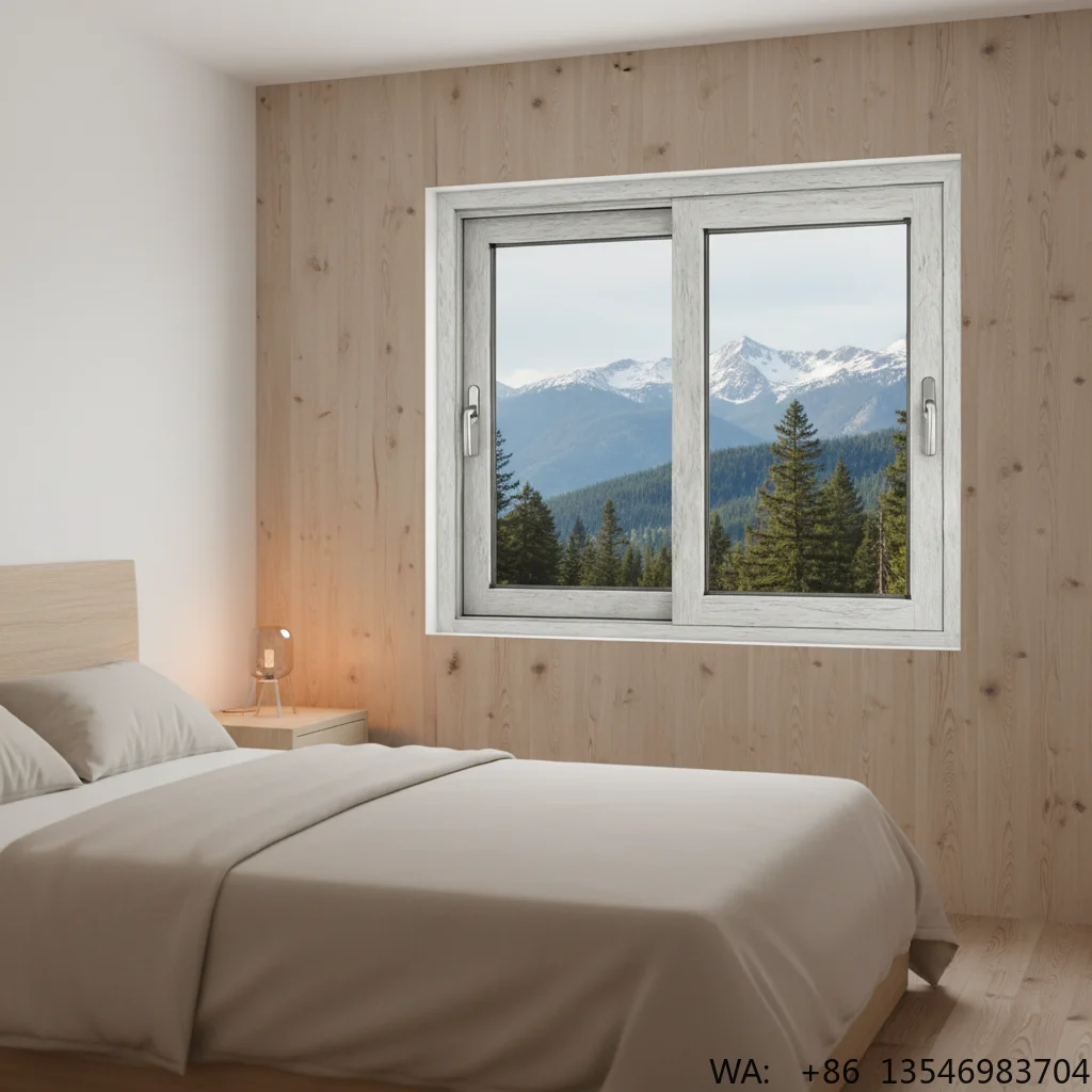 

Modern Design Postmodern Aluminum Clad Wood Sliding Windows Low-E Double Tempered Glass Soundproof for Kitchen Exterior Energy