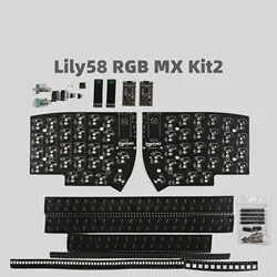Lily58 RGB MX Pcb Kit Split Keyboard PCB Kit Customized Wired or Wireless DIY Lily58 Split Keyboards Accessories Un-soldered