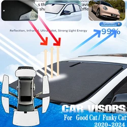 For GWM Ora Good Cat Funky Cat Ora 03 2020~2024 Car Sun Visors Auto Sun Window Visors Sunshade protection Covers Car Accessories