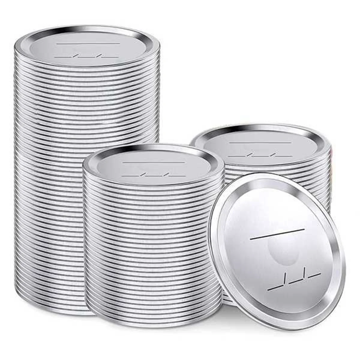 100 Pcs Wide Mouth Canning Lids for Ball, Kerr Jars,86mm Leakproof Mason Jar Lids,Split Type Jar Lids,for Mason Canning