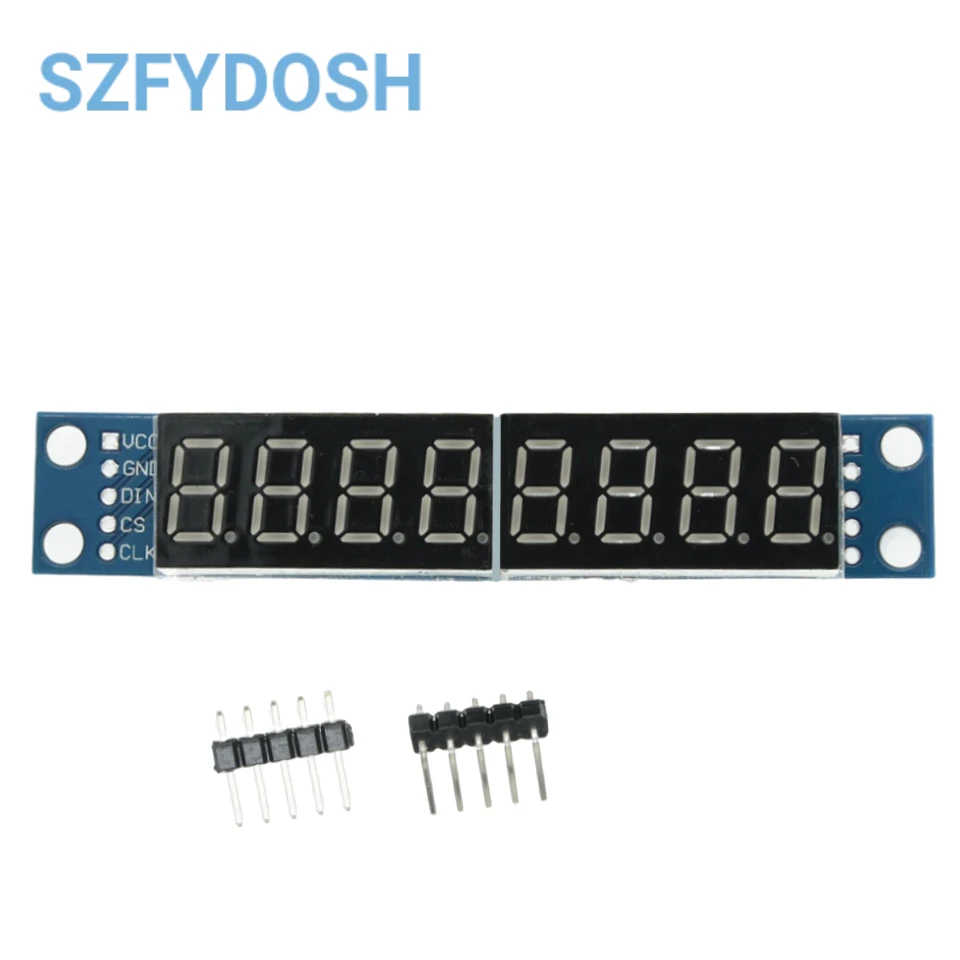Módulo de pantalla LED de 8 dígitos MAX7219 Soporte de pantalla LED Control de puerto IO serie 3 de 8 bits en cascada