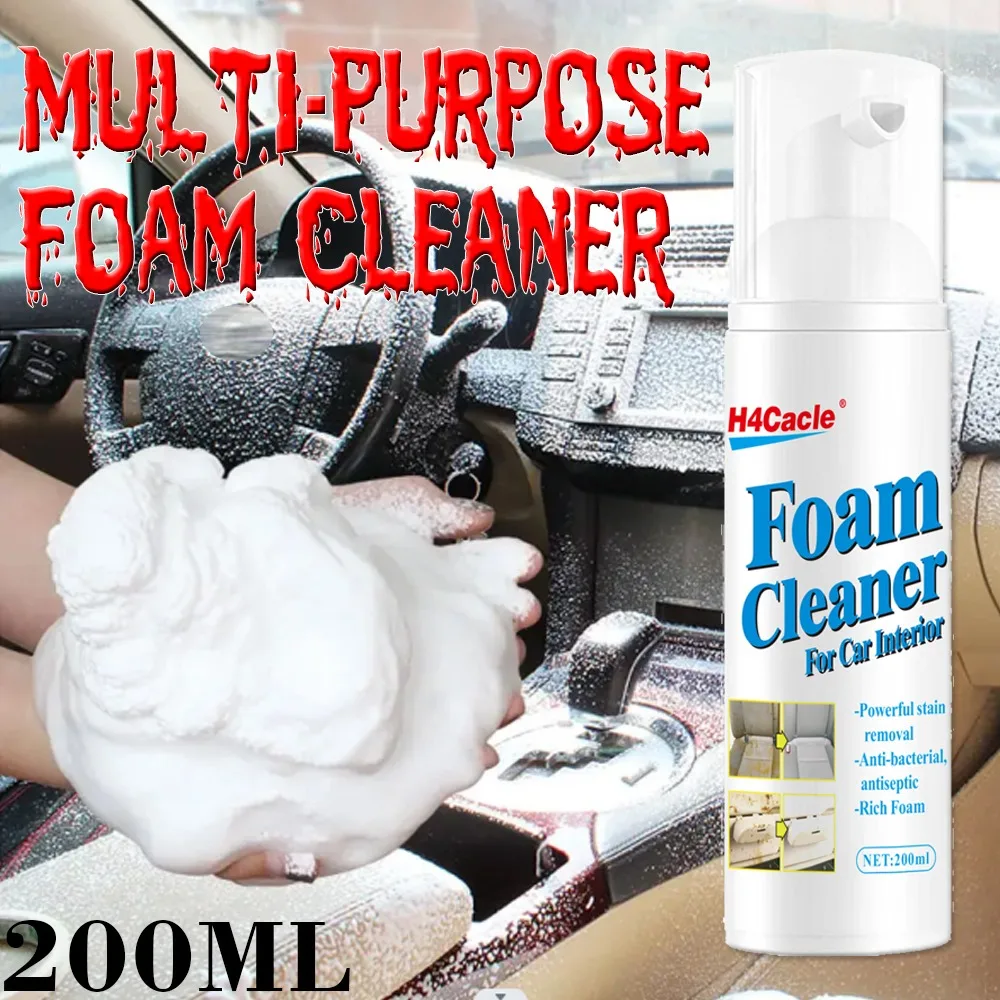 H4Cacle-Multi-Purpose Foam Cleaner Car Interior Wash Maintenance for Auto Home Use Renovation Maintenance Agent 200ML