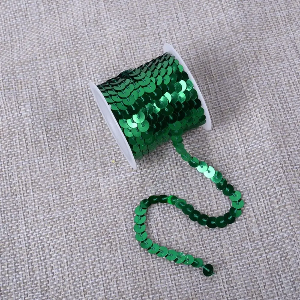 5M Sequin Ribbon Lace Trimming Fabric Round Colorful Sequins Clother For Dress Clothes Headdress Bags DIY Craft Sewing Accessory