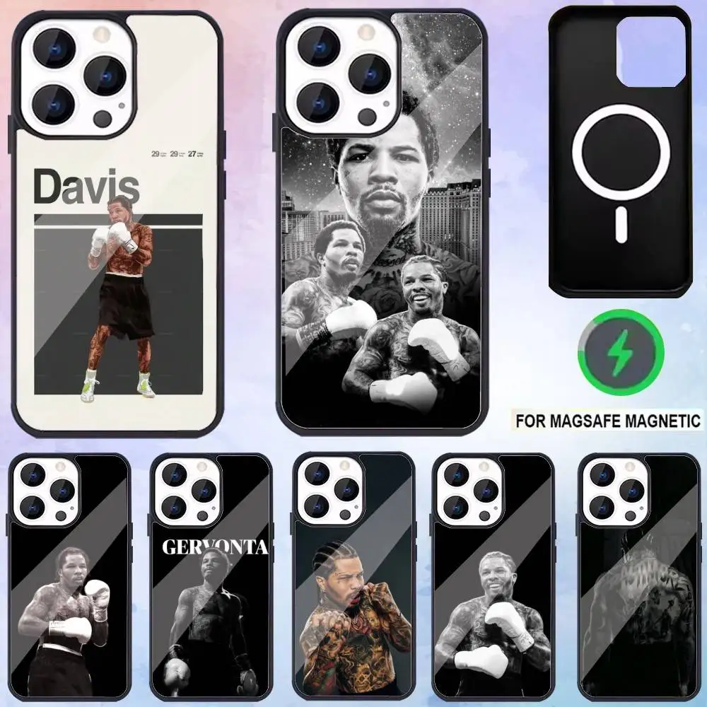 

G-Gervonta Boxer D-Davis Phone Case For iPhone17,16,15,14,13,12,11 Plus,Pro Max Magnetic For Magsafe Wireless Charging