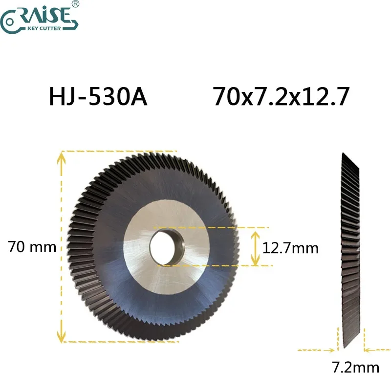 Fresa de llaves 70x7,2x12,7 Compatible con máquina de llave East of wu +-X÷ 530A, herramientas de cerrajería