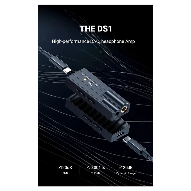 Headphone Amplifier Audio Decoder Audio DS1 DSD512 Hifi Mini Support 32Bit/768Khz 4.4MM Balanced-AU47