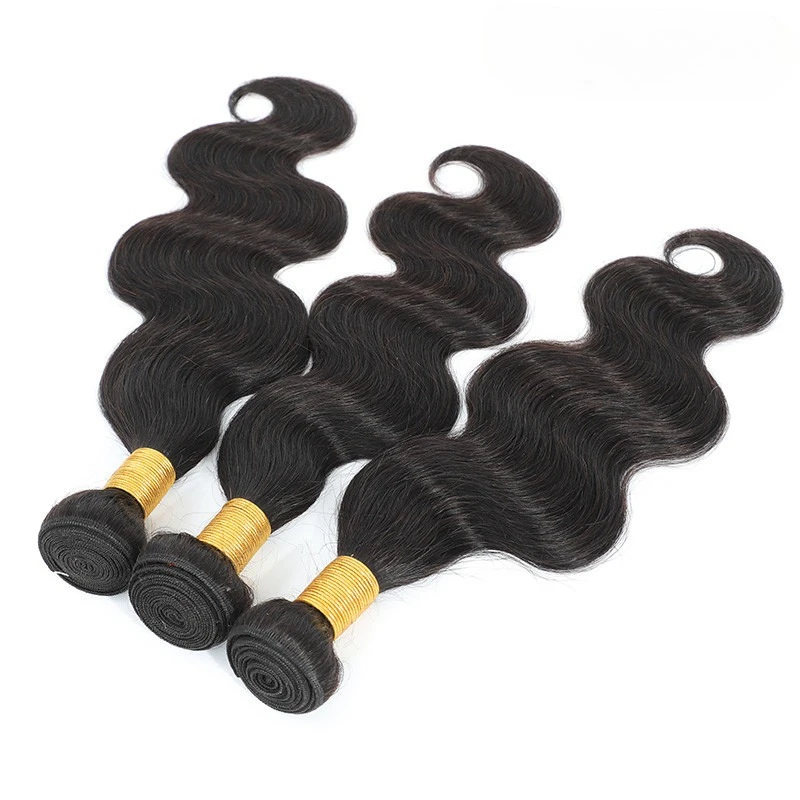 Körperwelle, Echthaar-Webbündel, 1 Stück, natürliche Farbe, dichtes Haar mit vollem Ansatz, Haarverlängerung für schwarze Frauen, Party, Salon, natürlicher Look – Detail 4