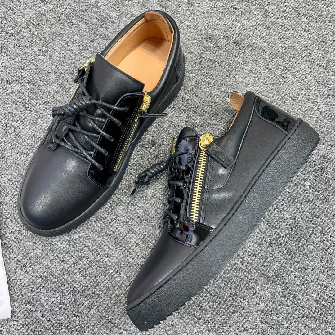 

Top Quality Casual Sneakers for Men Brand Designer Women Tennis shoes Luxury Genuine Leather GZ Loafers Sports shoes 35-48 G0017