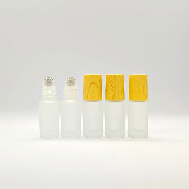 

15 шт./упак., 5 мл, рулонные флаконы с эфирным маслом, портативные пустые косметические толстые матовые стеклянные многоразовые флаконы на роликах для духов