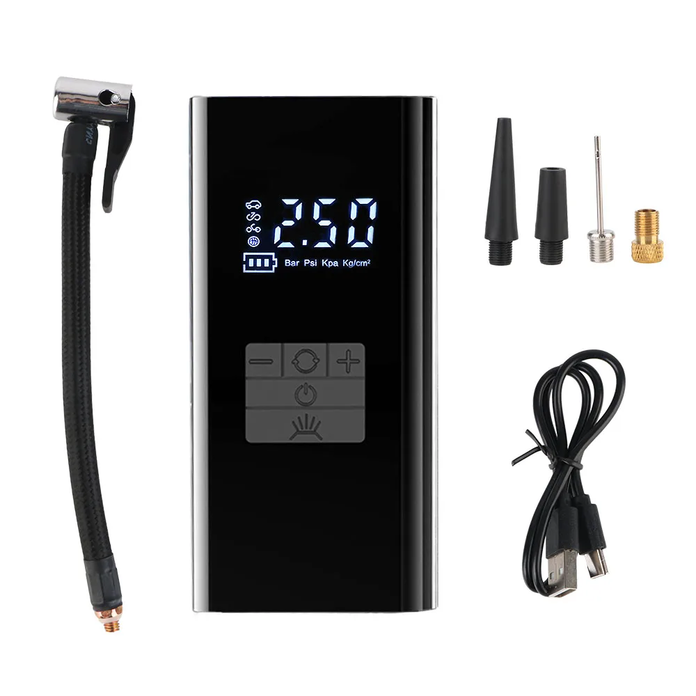 

Air Compressor With LED Light Digital Portable Tire Pressure Gauge Portable Inflator JN058 LCD Display Wireless Tire Air Pump