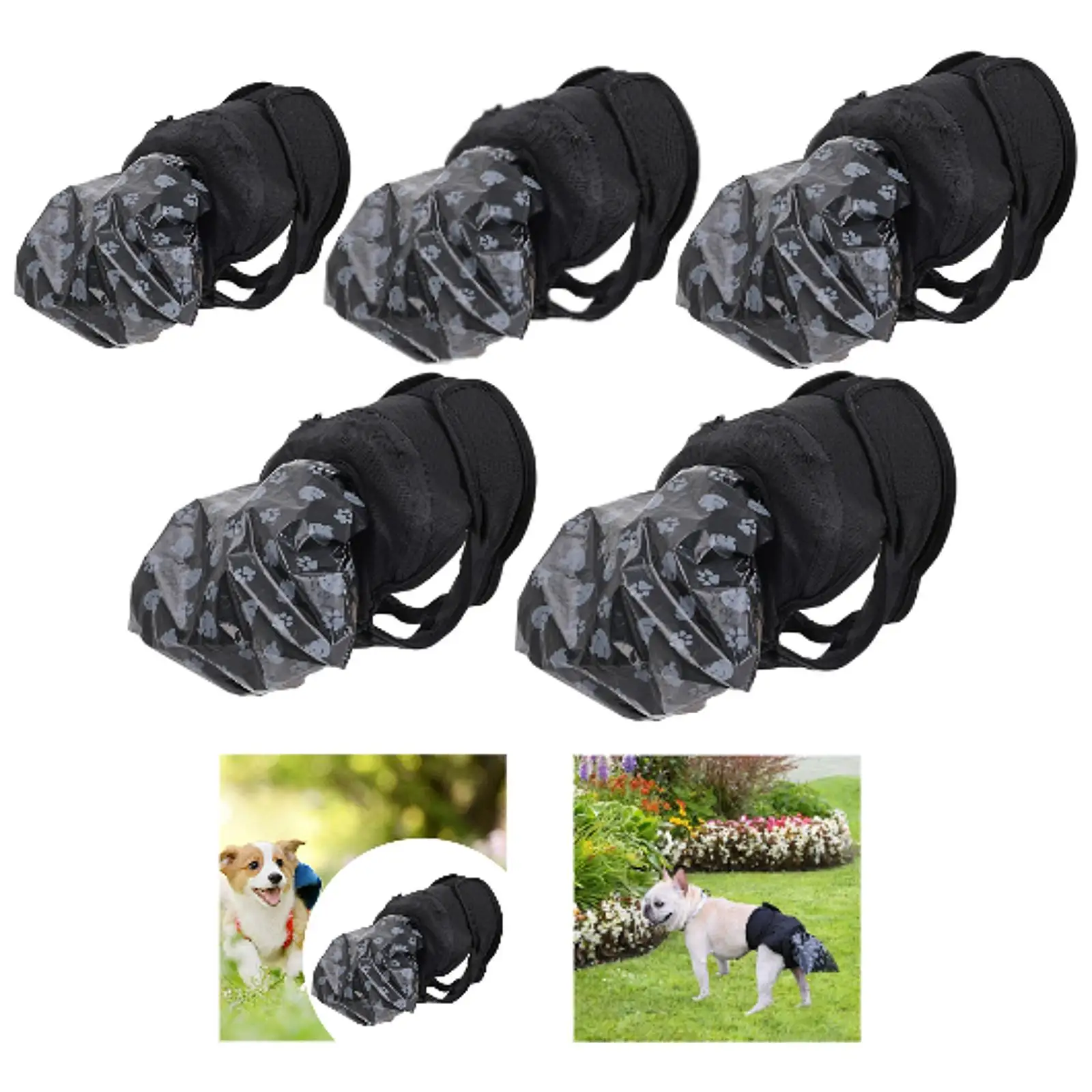 Dog Diaper Pants with Elastic Band Reusable Dog Poop Pants for Outdoor Walking Senior Travel Disability Dogs Pet Incontinence