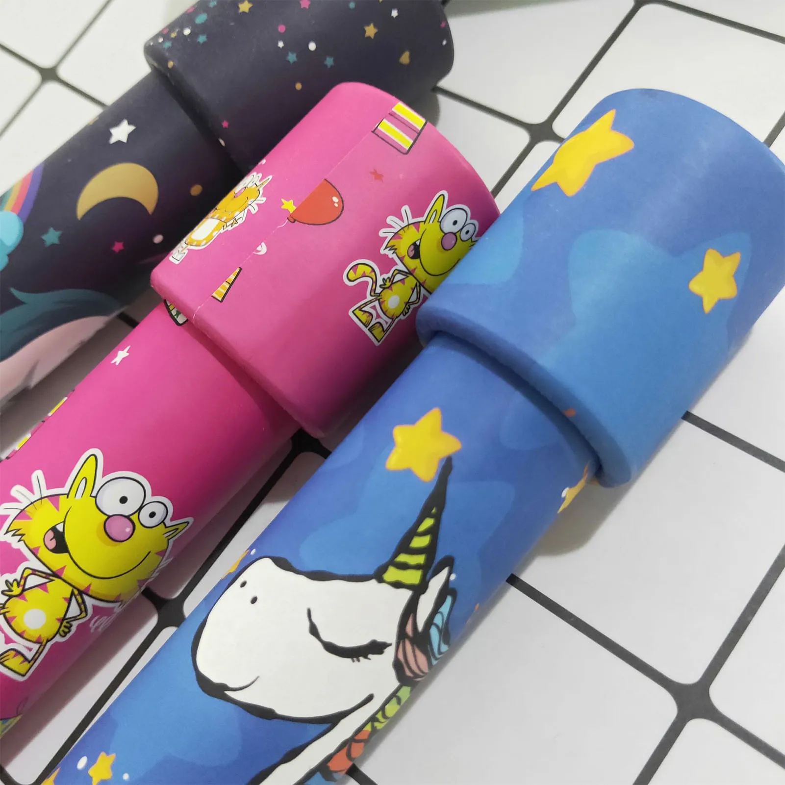 ZK40 12 pièces kaléidoscope Portable coloré rétro classique éducatif rotatif kaléidoscope jouet pour les enfants