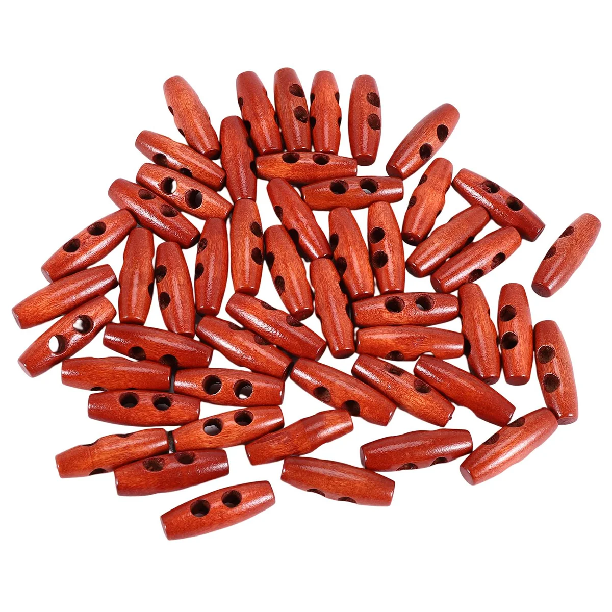 50 шт., деревянные пуговицы в форме оливкового цвета, 2 отверстия, швейные пуговицы для декора одежды GSY