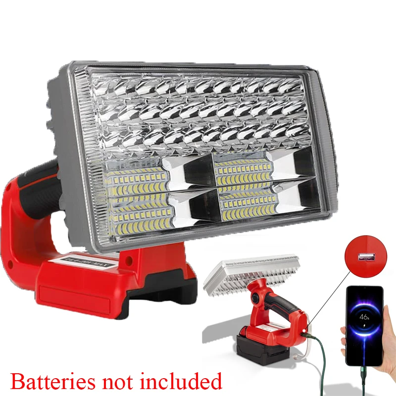 

40W Cordless Torch Outdoor Camping Light for Makita/DeWalt/Milwaukee/Bosch/Black&Decker/Craftsman 18-20V Batteries LED WorkLight
