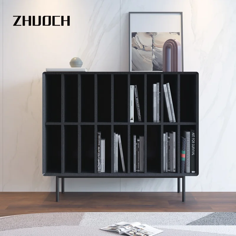 Modern minimalist bookshelf,floor to floor multi story shelf combination Nordic style home living room storag