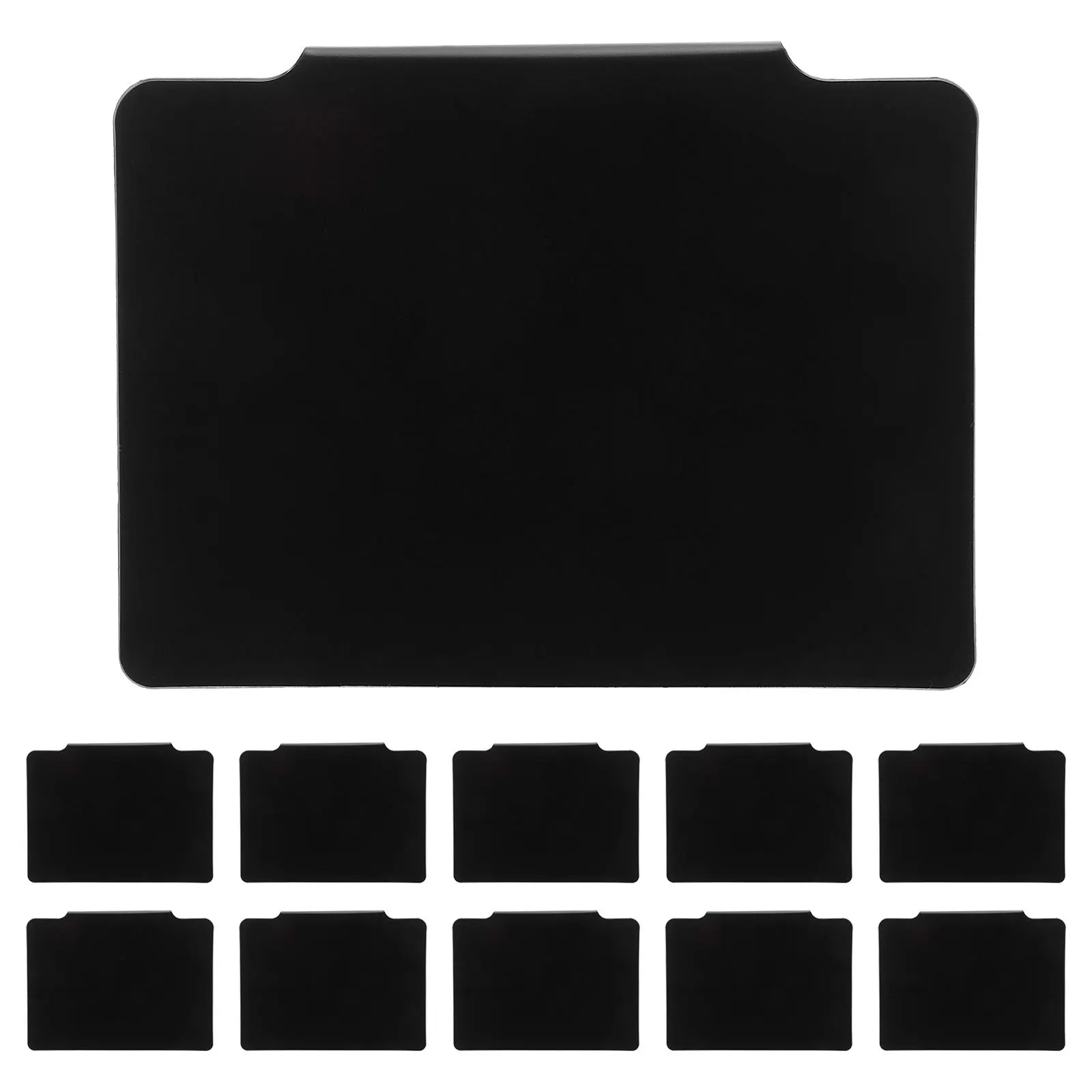 

12Pcs Matte Black Basket Labels Clip on Erasable Dry Erase Label Clips for Storage Bins Pantry and Shelf Organization