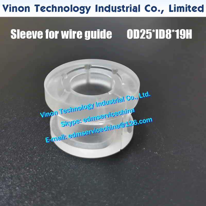 Sleeve OD25xID8xH19mm for Wire Guide. edm AGIE Flush Nozzle 333007165, 333.007.165 Bottom Nozzle for FW1U,FW2  edm wear parts