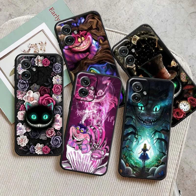 

Disney The Cheshire Cat Phone Case For Motorola G85 Edge 50 G24 G35 G14 G04 40 G72 G34 G31 G Stylus G54 G13 G32 5G Black