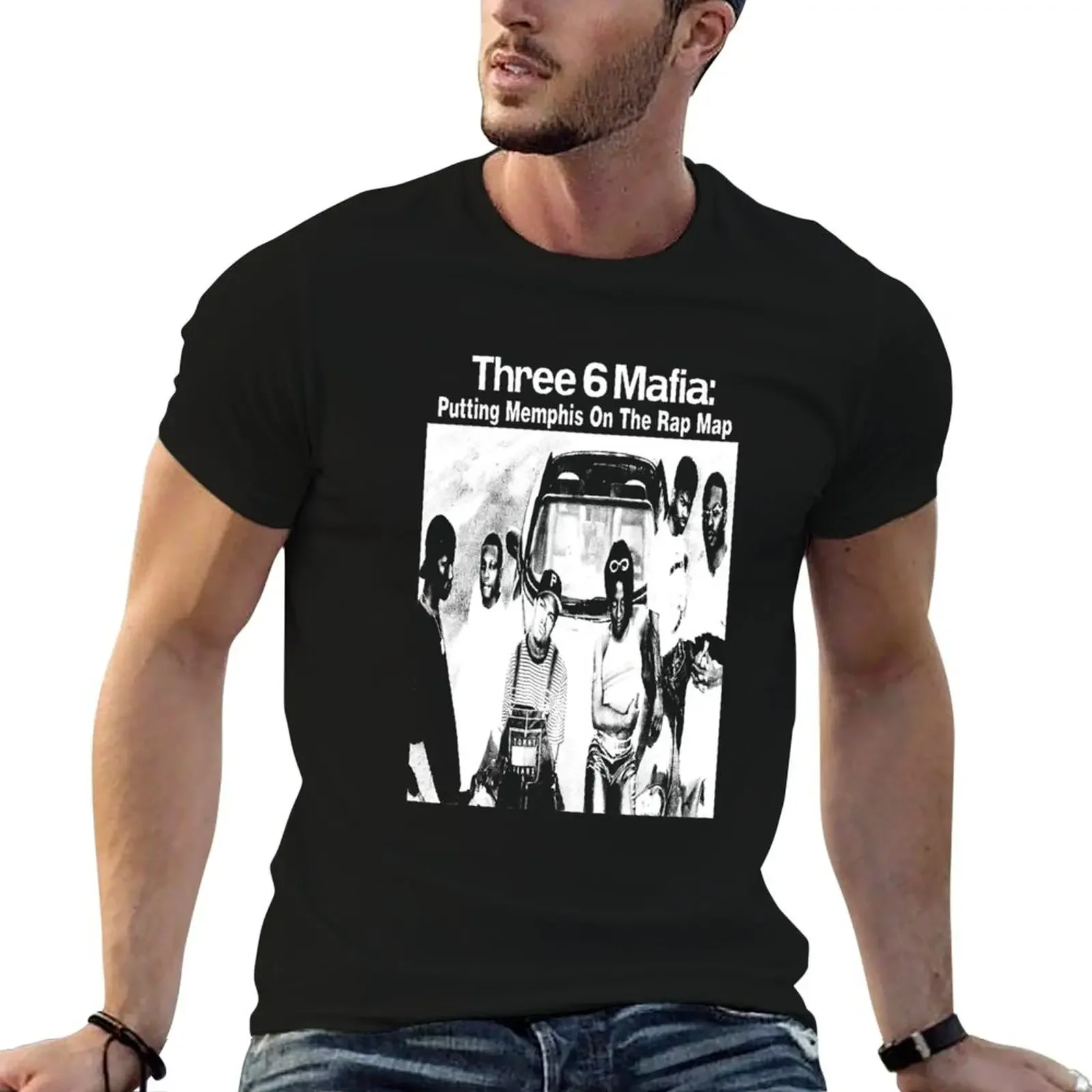 

Three 6 mafia Premium T-Shirt man clothes quick-drying Men's clothing