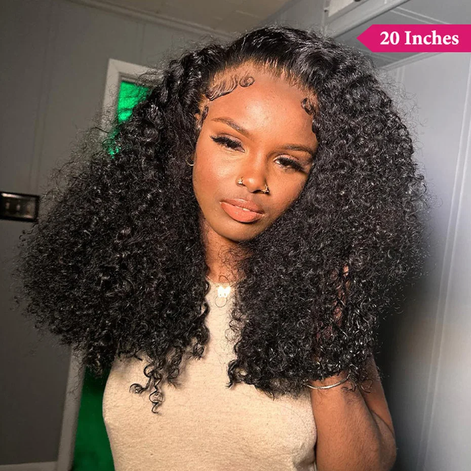 Kinky Curly Halbperücke aus Echthaar, 300er Dichte, 3-in-1 nahtlose Flip-Over-Halbperücke aus Echthaar, kleberlos, sofort tragbar, anfängerfreundlich – Detail 4