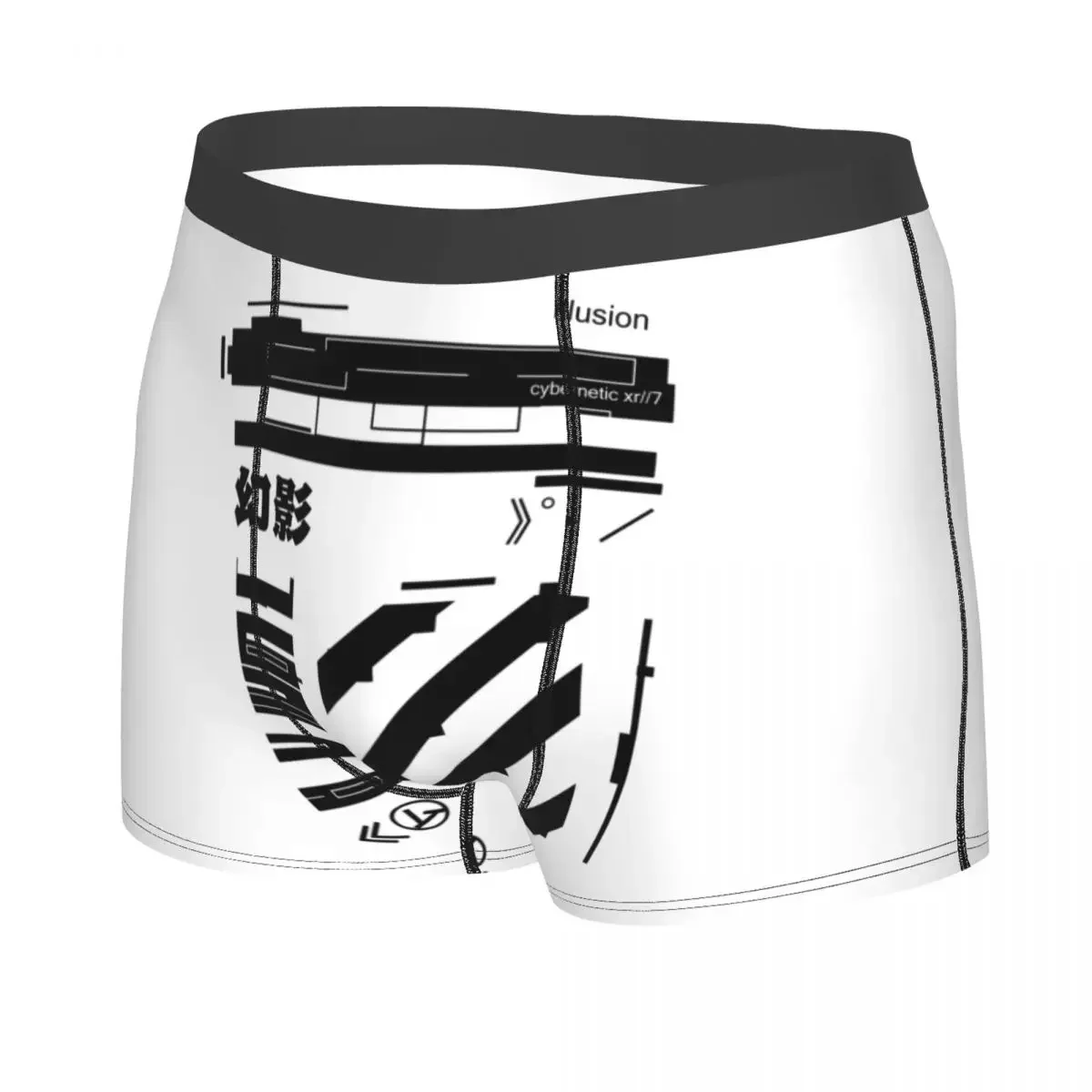 Japan Techwear Illusion Underwear Men Print Custom Tokyo Techno Street Wear Boxer Shorts Panties Briefs Breathable Underpants