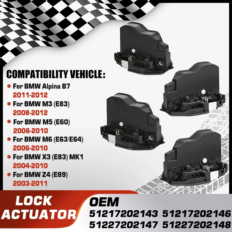 

Door Lock Actuator Latch Locker For BMW Alpina B7 BMW Alpina B7 xDrive BMW M3 E83 BMW M5 E60 BMW M6 BMW X3 E83 MK1 BMW Z4 E89