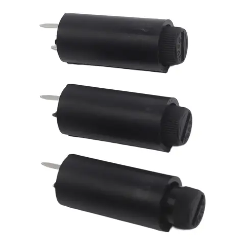 3 x fuse holders vertical enclosed with cap 5 x 20 mm 250 V 10 A for For Power boards compact size 38 mm length 10 mm pitch