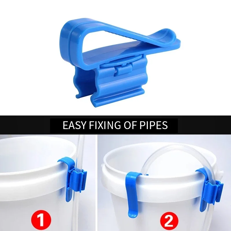 1-4Pcs Aquarium Filtration Water Pipe Filter Hose Holder Home Brew Bucket Clip Pipe Syphon Tube Flow Control Clamp Fish Tools