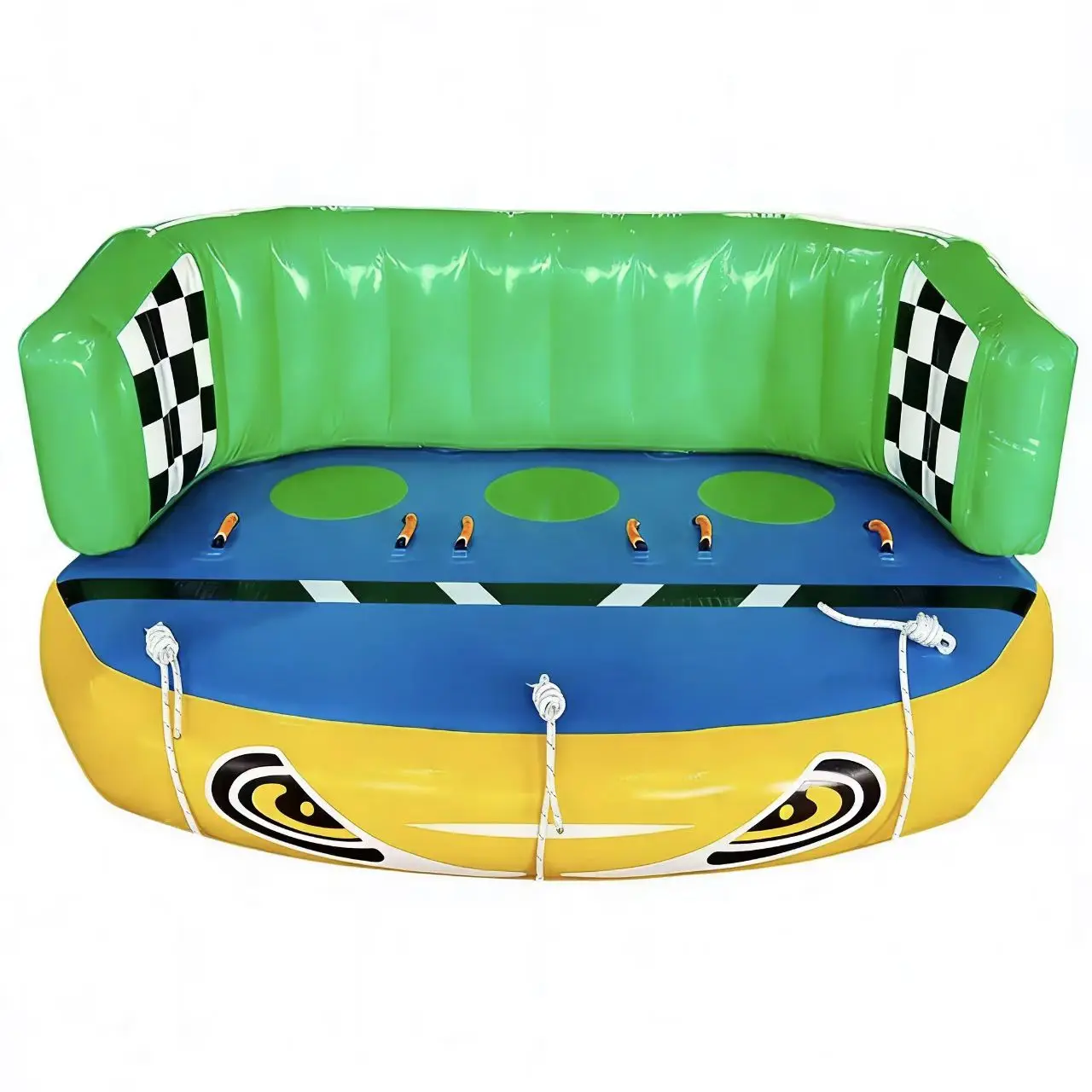 

Inflatable Water Sofa Towable Tube for Boating - Heavy Duty 3 Rider Water Sports