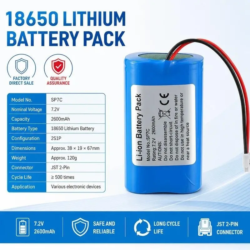 Replacement Battery for DPfusion SP7C VP1 Syringe Pump LR18650SK-2S Rechargeable Lithium Ion Power Supply Medical Device