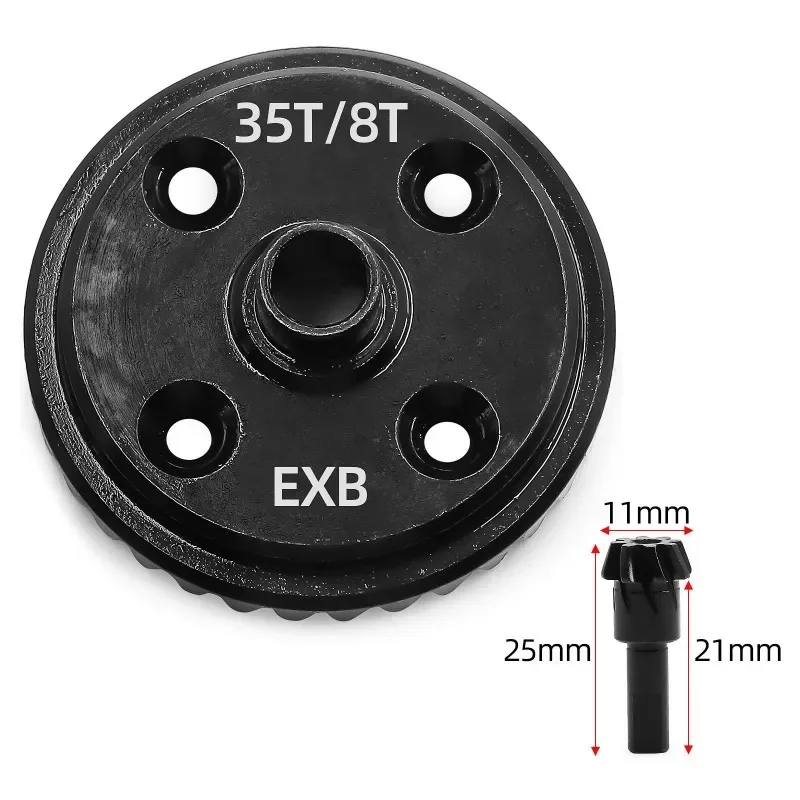 

35T 8T Steel Differential Ring Gear Pinion Gear ARA310980 for ARRMA 1/7 MOJAVE 1/8 KRATON EXB RC Car Upgrade Parts Accessories