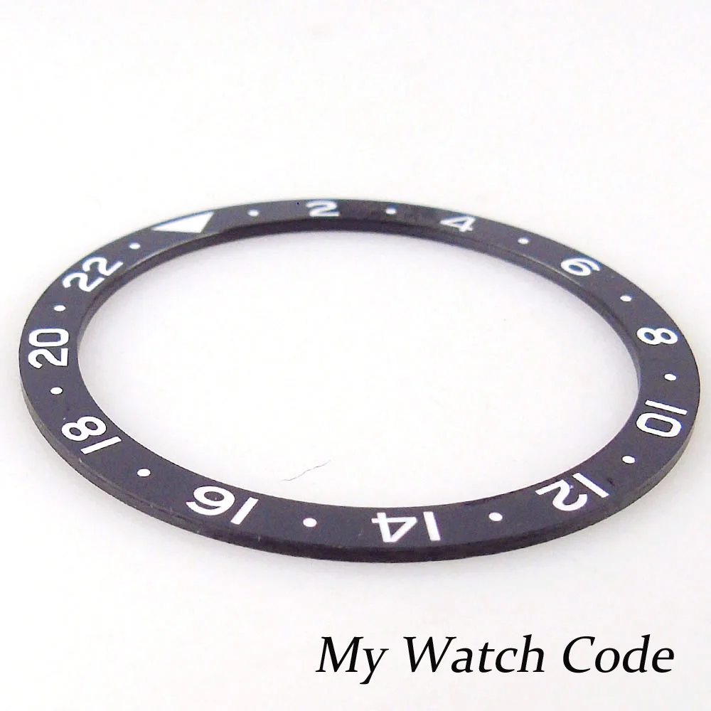 38mm*31.5mm Black gmt Watch Bezel Flat Bezel Insert for SKX NH34 Wristwatch Ceramic Watch Parts for Watchmakers