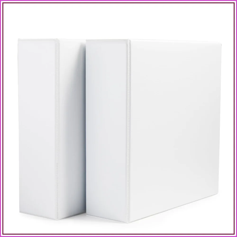 Durable 3-Inch D-Ring Binders, 2-Pack, White, Holds 600 Sheets, Ideal for School & Office