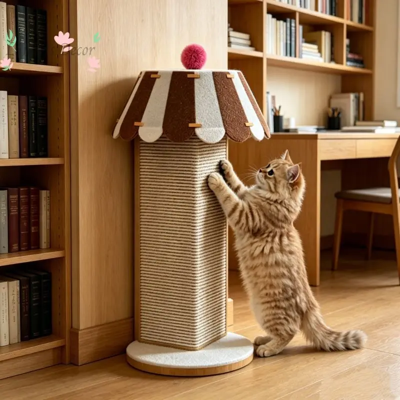 Corner design cat scratching column does not take up space, corner wall cat scratching board sisal scratching column cat toy