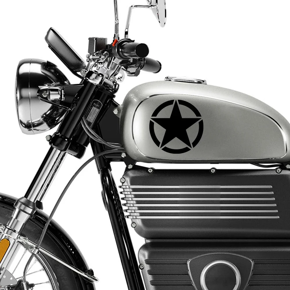 

2Pcs Five-pointed Star Motorcycle Sticker PVC Decal Motor Accessories For DUCATI KTM BMW YAMAHA Kawasaki Vespa Voge Honda CFMOTO
