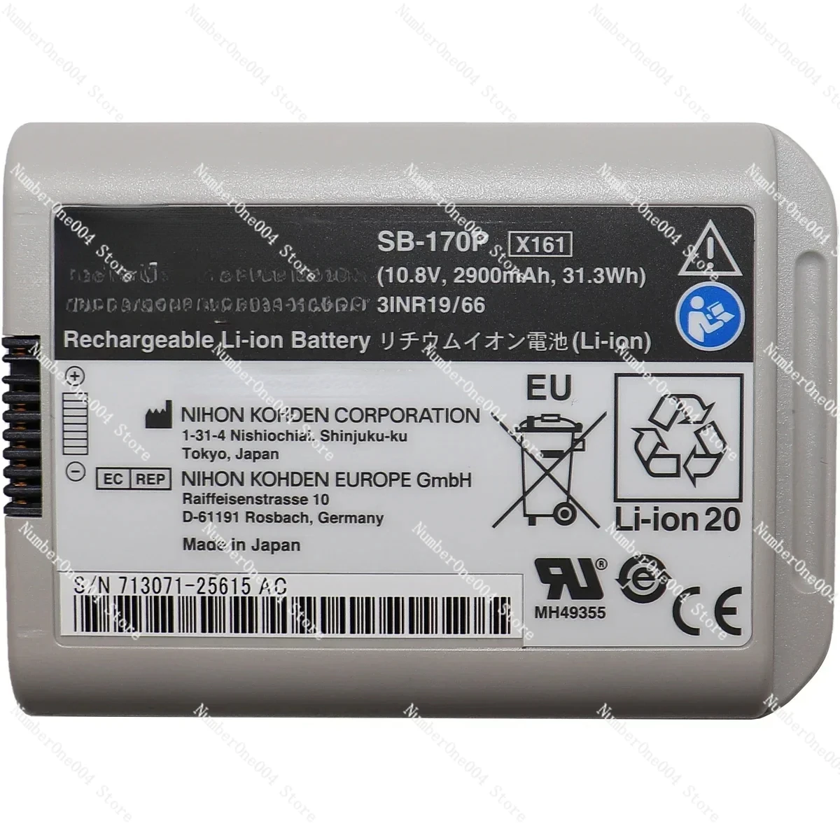 Original Rechargeable Lithium-ion Battery 10.8V 2900mA SB-170P X161 Lithium Medical Light Bulb