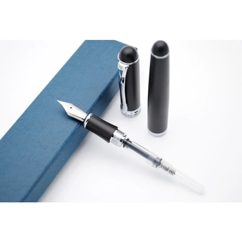 JINHAO X750 pióro wieczne F stalówka czarna obrotowa absorpcja atramentu elegancka szkoła biznes OfficSupplies pisanie długopis artykuły papiernicze