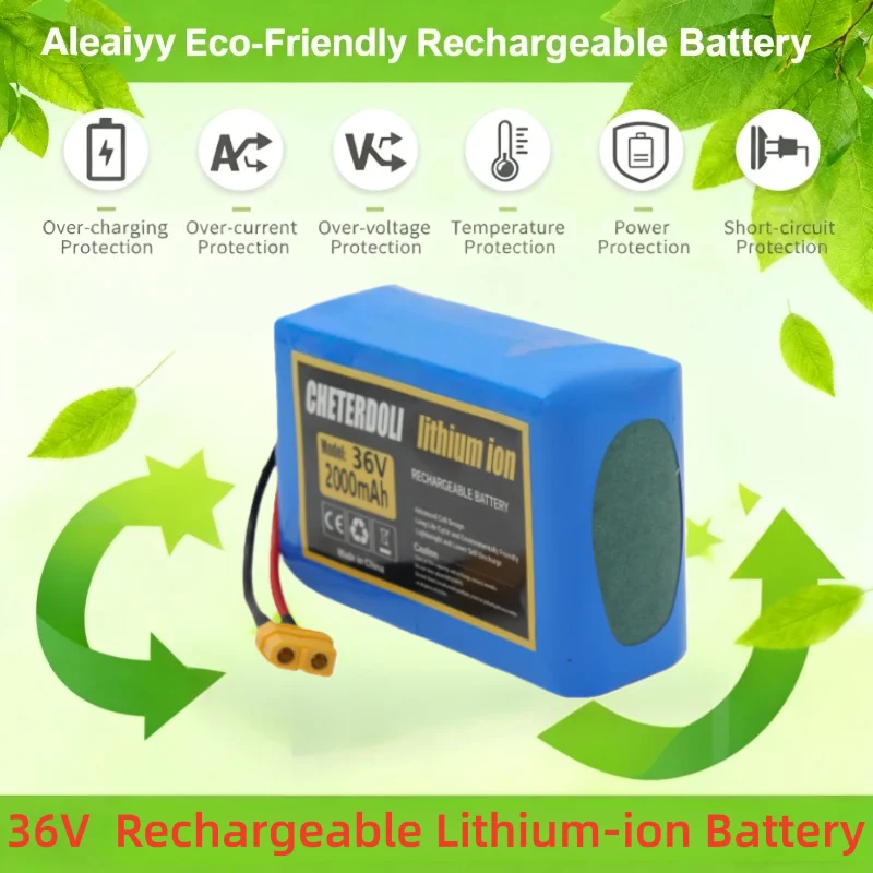 

Smart BMS 36V Lithium Battery for Self Balancing Scooter Hoverboard Unicycle Fast Charging Safe Use Overcharge Protection