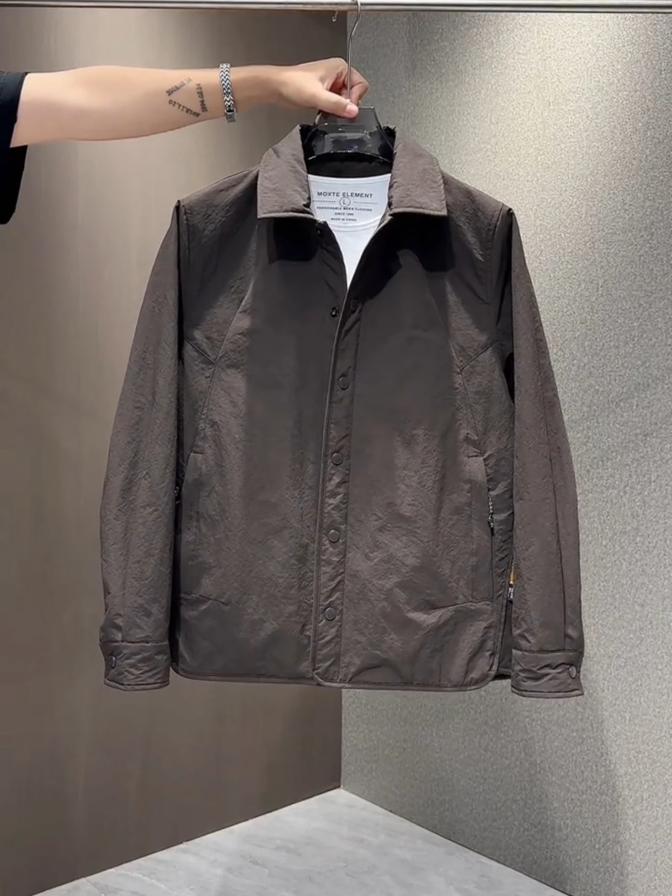 

Men's Casual Loose Fit Cotton Jacket Thermal Double Cotton Fill Business Casual Style Autumn Winter Outerwear Polyester