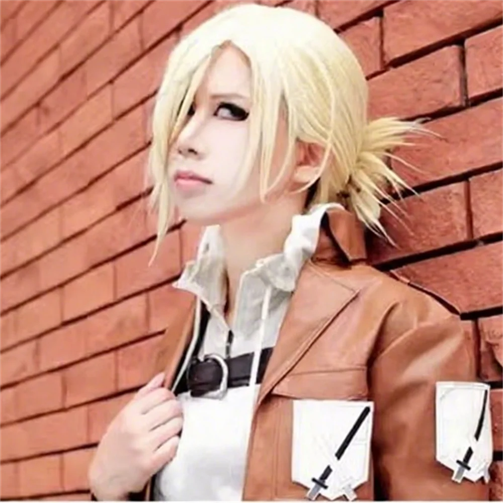 타이탄 에렌 애니 레온하트 코스프레 할로윈 카니발 의상용 합성 머리 머리 장식