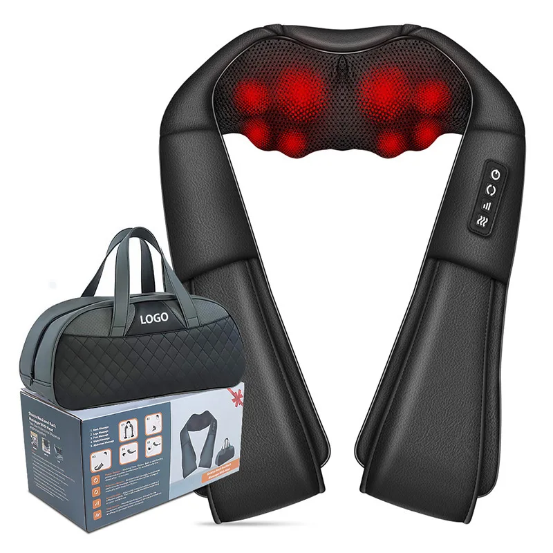 Neck and Shoulder Massager Deep Tissue 3D Kneading Acupressure Neck and Back Massager with Soothing Heat