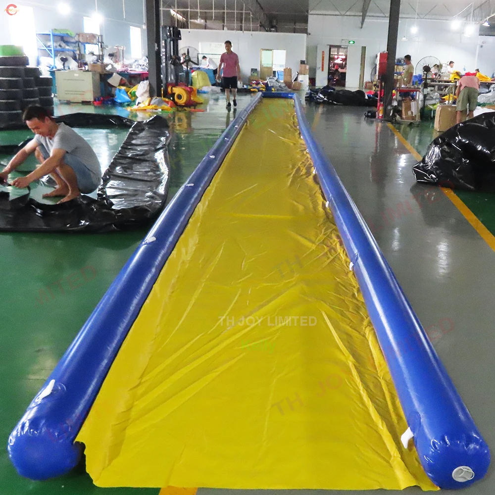 Free Door Shipping 10m/20m/30m Long Inflatable Water Slip Slider for Summer Yard Slippy Inflatable Water Slide for Sale