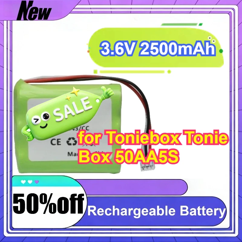 

3.6V 2500mAh Ni-MH Battery for Toniebox Tonie Box 50AA5S