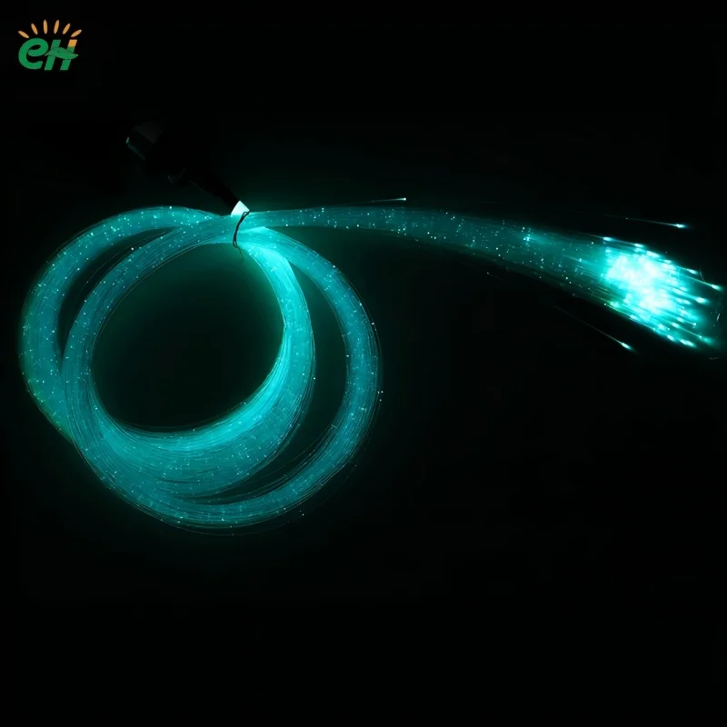 DIY plastic fiber optic lights for Christmas decorations