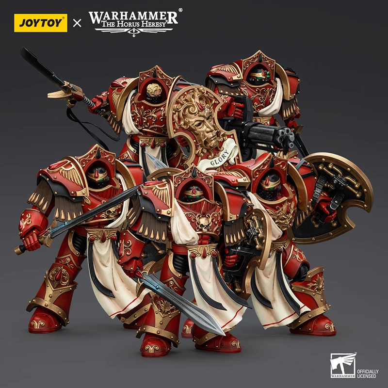 JOYTOY Warhammer The Horus Heresy figuras de acción militares escala 1/18 Ángeles de sangre Paladins carmesí modelos de escuadrón chico juguete para regalo