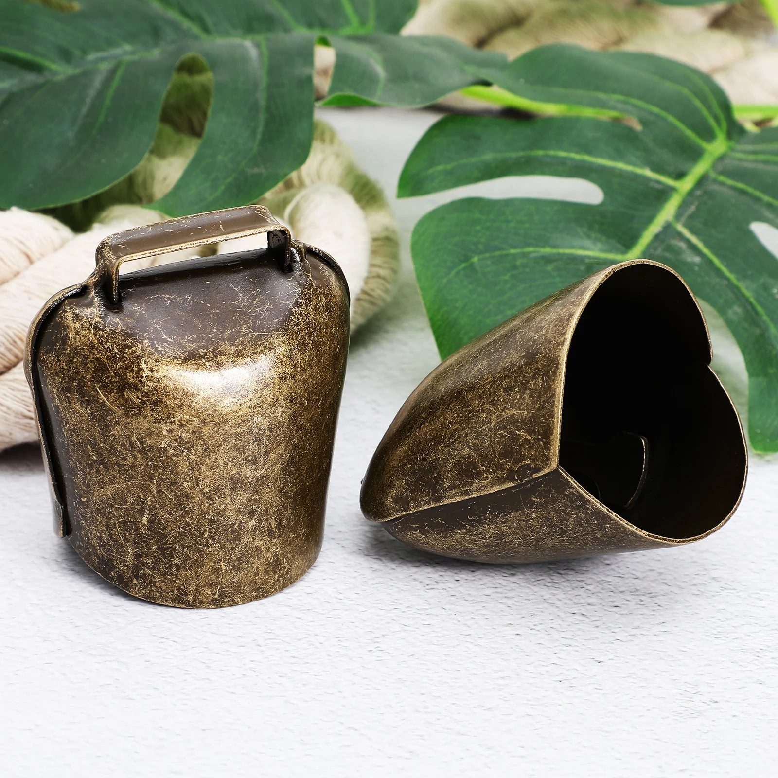 2 pcs Thickened Cow Sheep High-Quality Iron Animal Hanging Bell For Farming Livestock Anti-Lost Device Bell Decor For Horse Cow