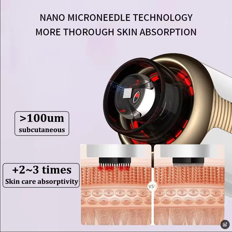 Instrumento de rejuvenecimiento de la piel Facial, terapia de luz roja y azul, mesoterapia Facial, dispositivos de elevación, rejuvenecimiento de la piel, estiramiento