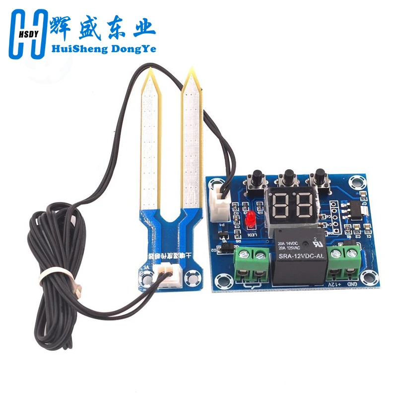 XH-M214 12V Soil Humidity Sensor Controller Irrigation System Automatic Watering Module Digital Display