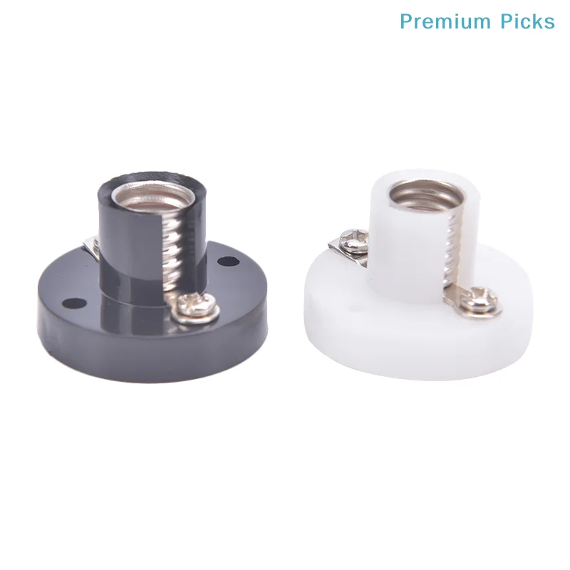 portableE10 Screw Holder DIY Flat Lamp Bases Physics Electric Beads Testing Parts Black and white lamp holder accessories